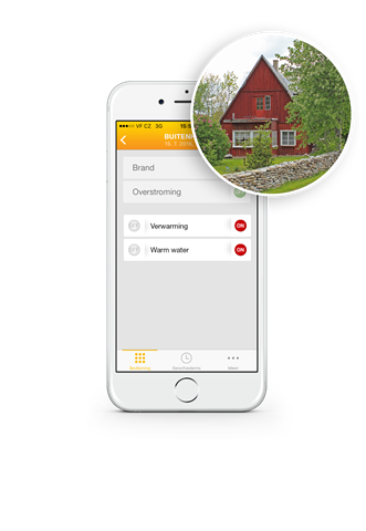 Draadloos alarmsysteem te bedienen via de app