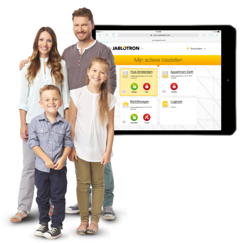Domotica online te bedienen via de Jablotron applicatie